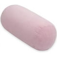 TRAHOORound Cylinder Bolster Pillow with Removable Velour Cover, Tube