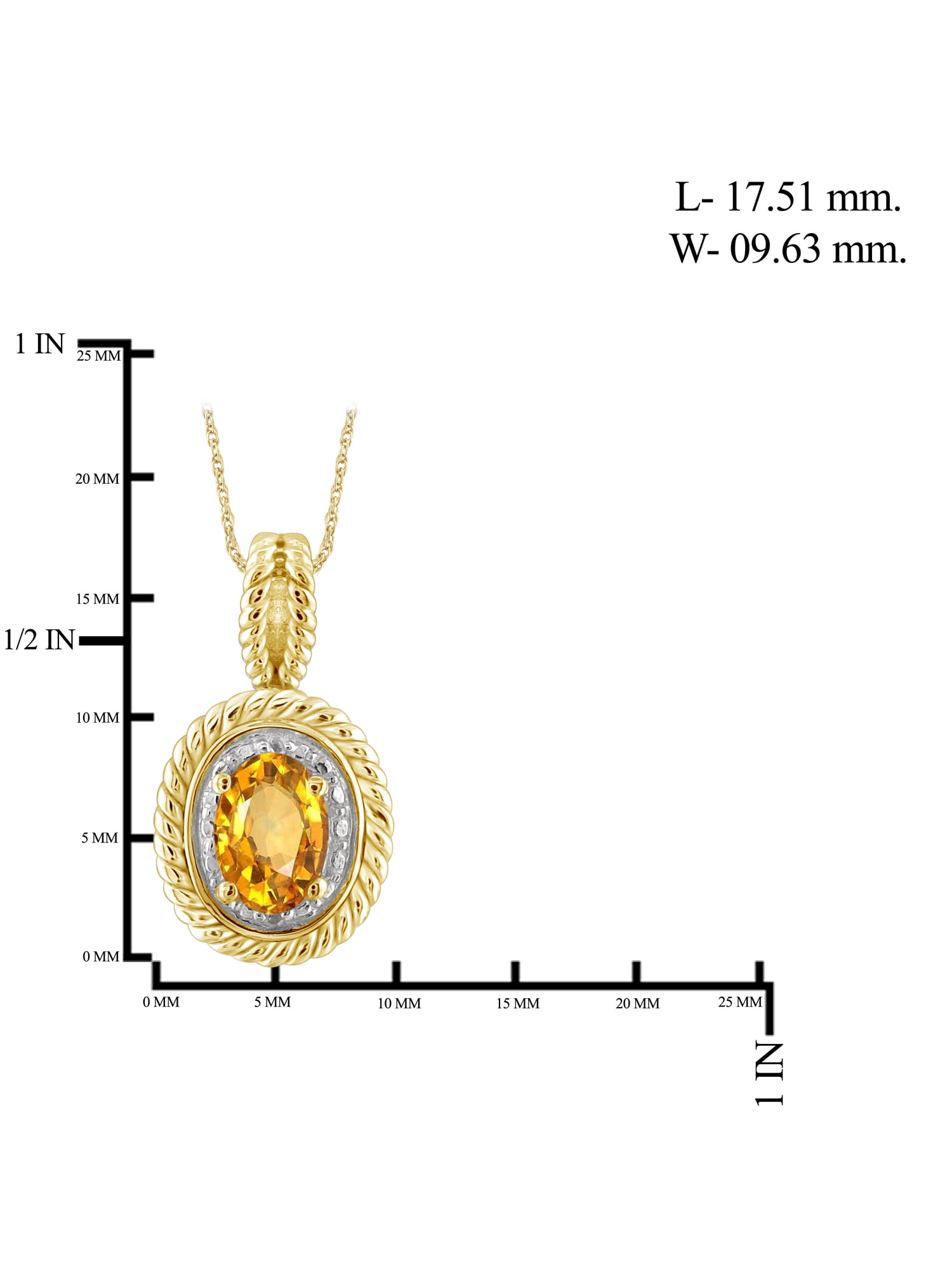 0.46 C.T.W. Citrine Gemstone and Accent White Diamond Ring
