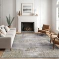 thumbnail image 4 of Modern Abstract 5x7 Area Rug, Washable Non Slip Soft Low Profile Indoor Rug, Textured Neutral Floor Rug for Living Room, Bedroom, Dining Room & Office, 4 of 13