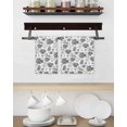 thumbnail image 3 of Black Coastal Kitchen Dish Towels for Drying Dishes Set of 4, Coral Starfish Seaside Summer Beach Waffle Weave Microfiber Hand Tea Bathroom Towels Quick Dry & Absorbent Towel 15.7x23.6, 3 of 7