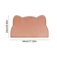 thumbnail image 3 of Gifts Dianli Non Spill Non Slip Pet Silicone Placemat Waterproof Easy Clean Raised Edge Feeding Mat for Cat Dog Food Water Bowls Cute Cat Head Shape Blue Gray Pink 44x24cm Christmas Gift, 3 of 6