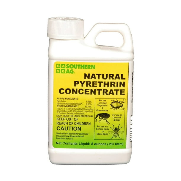 Natural Pyrethrin Concentrate Organic Insect Control Made from Chrysanthemums 8 fl oz