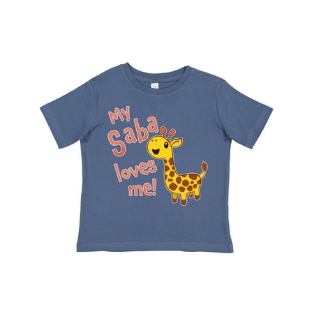 

Inktastic My Saba Loves Me- Cute Giraffe Gift Toddler Boy or Toddler Girl T-Shirt