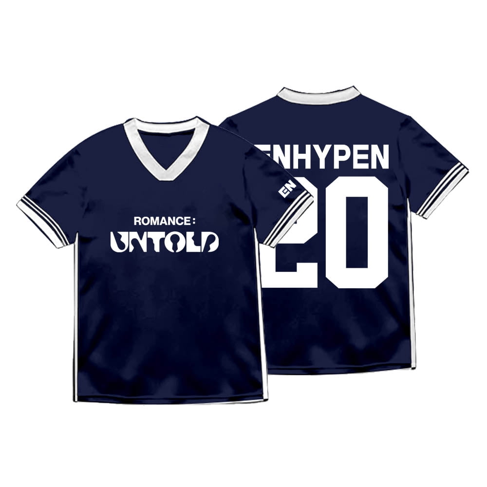 ENHYPEN 20 Jersey Romance Untold Merch V-neck T-Shirts Summer