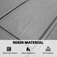 thumbnail image 4 of Coffre de Terrasse en Résine de 80 Gallons, Contenant de Rangement Extérieur Gris à Grain de Bois, Coffre de Patio Verrouillable Résistant aux UV et aux Éclaboussures pour Outils de Jardin, 45.5 Pouces L x 20.1 Pouces P x 23 Pouces H, Table d'Appoint Polyvalente, 4 of 7