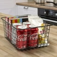 thumbnail image 2 of Sorbus Metal Wire Storage Cabinet Baskets, Kitchen Pantry Organizer - Storage Bins for Home, Bathroom, Laundry Room, Closet Organization (4-Pack, Black), 2 of 7