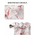thumbnail image 6 of Pink Flower Living Room Curtains 2 Panel, Watercolor Floral Botanical Line Drawing Print Cafe Window Treatment, Extra Long Farmhouse Bedroom Bathroom Kitchen Curtains Drapes 104"x72", 6 of 6