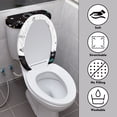 thumbnail image 4 of HELLHERO Planet & Astronaut Pattern Toilet Seat Cover & 2 Pcs Set Bathroom Toilet Cozy Set & Stretch for Household, 4 of 8