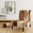 thumbnail image 2 of Designart "Chocolate Brown Elementary III" Upholstered Abstract Accent Chair and Modern & Contemporary Arm Chair - Multiple Color & Pattern, 2 of 7