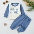 thumbnail image 2 of newwalpole Toddler Baby Boy Winter Spring Clothes Color Block Long Sleeve Sweatshirt Tops + Joggers Pants Outfit Set Blue for Size 12-18 Months, 2 of 7