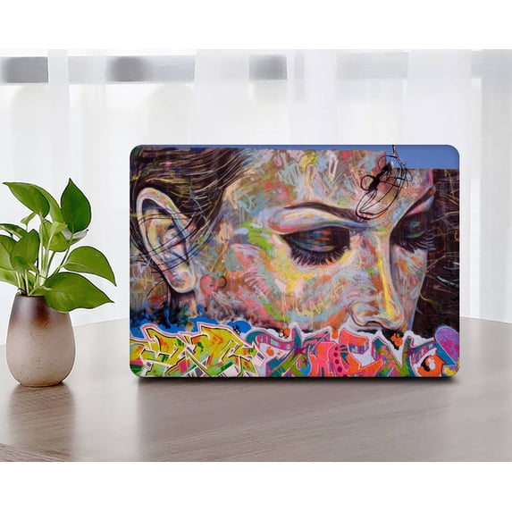 KSK KAISHEK Protective Case Hard Cover Compatible MacBook Pro 13" 2022-2016 M1 A2338/A2289/A2251/A2159/A1989/A1706/A1708 + Black Keyboard Cover, Painting A 0127