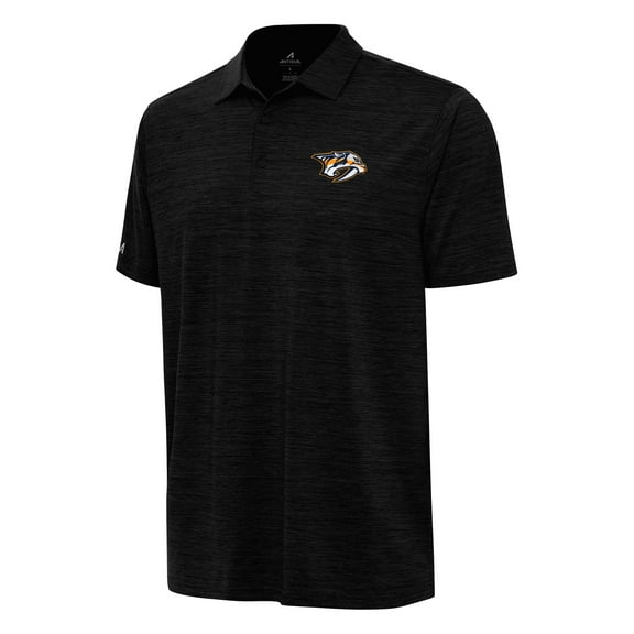 Men's Antigua Heather Black Nashville Predators Layout Polo