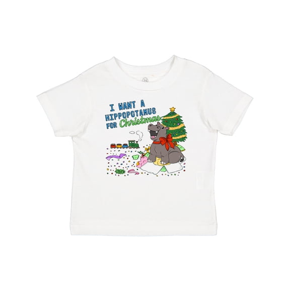 Inktastic I Want a Hippopotamus for Christmas Boys or Girls Baby T-Shirt