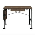 thumbnail image 2 of ACME Endang Wooden Top Writing Desk in Weathered Oak and Black, 2 of 7