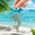 thumbnail image 6 of Beautynvta 2D Sea Glass Sea Creature Ornaments, Handcrafted Sea-Tumbled Glass Pendants, Window & Tree Decor for Coastal Home, Christmas and Gift Giving, 6 of 6