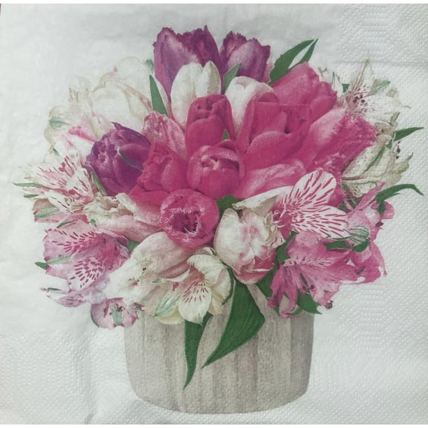 Everyday Paper Napkins, Print Party Napkins, Flower Party Napkins