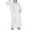 white, variant on DEBGFS DxhmoneyHX Women Zip Up Robe 3/4 Sleeve Housecoat Soft Full Zipper Front Nightgown Loungewear with Pockets,green,3XL