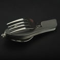 thumbnail image 4 of 1 Pack Outdoor Camping Stainless Steel Detachable Dinning Spoon Combination Tableware(Black), 4 of 5