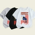 thumbnail image 6 of EnJoCho Little Children Holiday Blouse Toddler Kids Crewneck Short Sleeve Independence Day Tops Summer Boys Girls Black American Flag Print T Shirt 4th Of July Top, 6 of 9