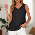 thumbnail image 6 of YWIYIUD Cotton Linen Tank Tops for Women 2026 V Neck Summer Sleeveless Shirts Loose Lightweight Casual Blouse Comfortable and Breathable Fashion Women Tank Tops Fitted Blouses for Women, 6 of 10