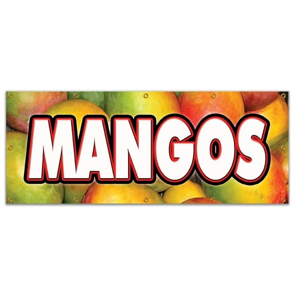 48"x120" MANGOS BANNER SIGN tropical fruit stand farm produce farm market juice