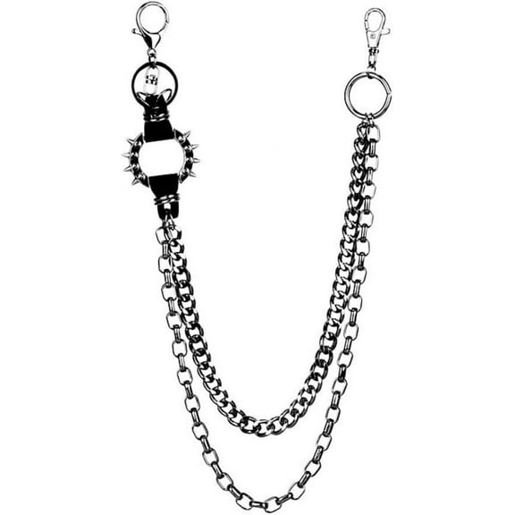 Unisex Punk Chains for Pants, Heavy Duty Belt Chains Hip Hop Trousers Jeans Chain with Lobster Clasps for Wallet Keys