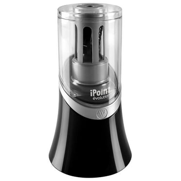 14888 iPoint Evolution Electric Pencil Sharpener, Black and Silver