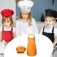 thumbnail image 4 of Kid Apron and Hat Front Pocket Children' Crafting Baking Orange M, 4 of 8