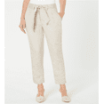 thumbnail image 4 of Calvin Klein Tie Waist Straight Leg Pants Khaki 10, 4 of 6