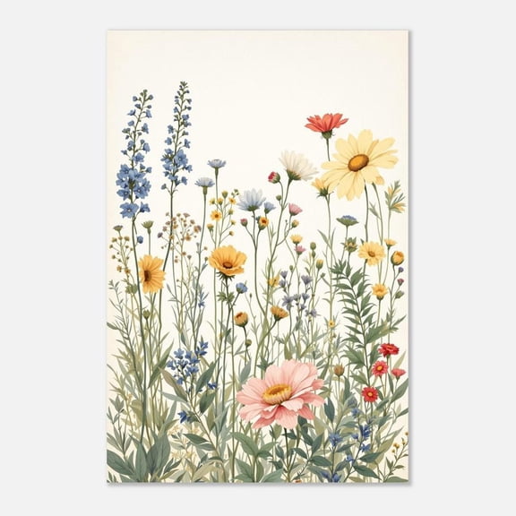 Wildflower Wall Art, Vintage Botanical Print