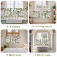 thumbnail image 6 of Sage Green Spring Floral Tier Curtains, Summer Botanical Flower Light Filtering Kitchen Curtains, 2Pcs Rod Pocket Half Window Treatments Panels for Sink Cafe Cabinet Camper 27.5x24 Inches, 6 of 9