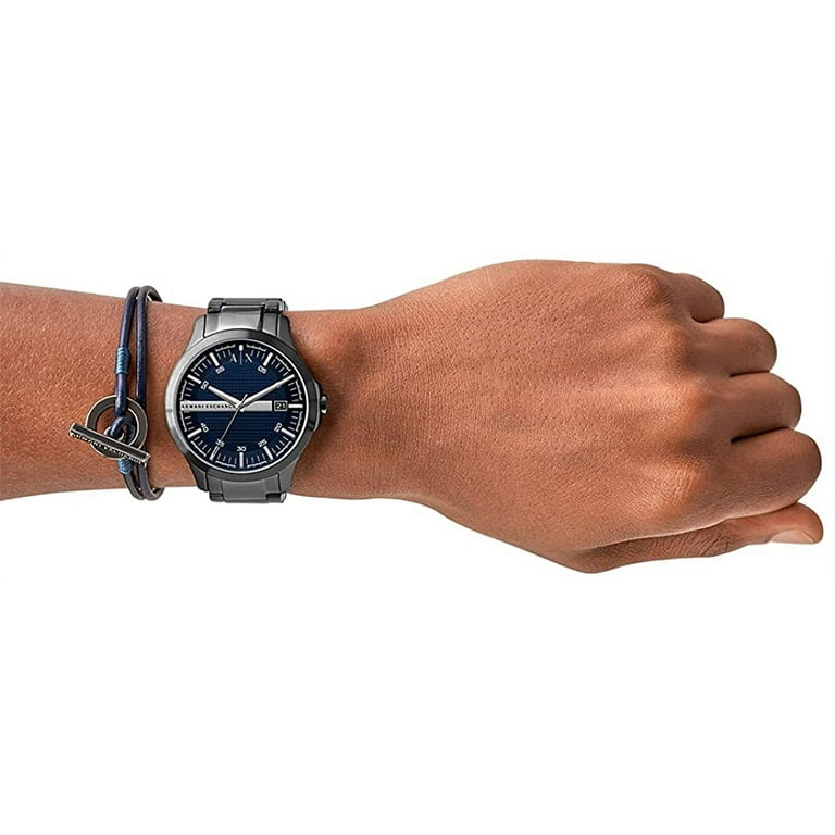 Armani Exchange Hampton Quartz Blue Dial Men's Watch Set AX7127
