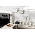 thumbnail image 2 of Kingston Brass KS8708DX Concord Deck Mount Pot Filler Faucet, Brushed Nickel, 2 of 9