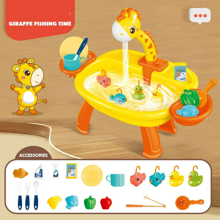 KYAIGUO Kids Fishing Game Toy Set, Summer Outdoor Water Play Toys, Party  Gift Toy Set, Toys for Toddlers 3-6 Years Old(Giraffe Fishing Platform)