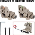 thumbnail image 4 of RIVONO Flip Up Sights Polymer Front and Rear Sight Set Fiber Optic Sights for Picatinny, 4 of 11