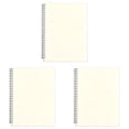 thumbnail image 2 of 3Pcs A6 Notebook Plastic Cover Thickened Paper Smooth Writing No Bleed for Daily Note Taking Portable Compact with Ruled Pages, 6X4X0.3In (Beige6), 2 of 5