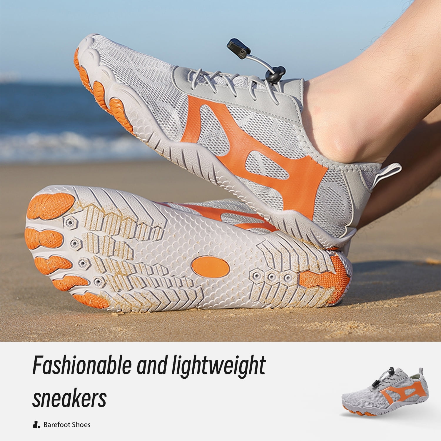 HOYUFEI Hike Barefoot Shoes for Women, Womens Water Shoes, Hiking Healthy Footwear - Wide Toe Box Non-Slip Outdoor Sports Zero Drop Shoes