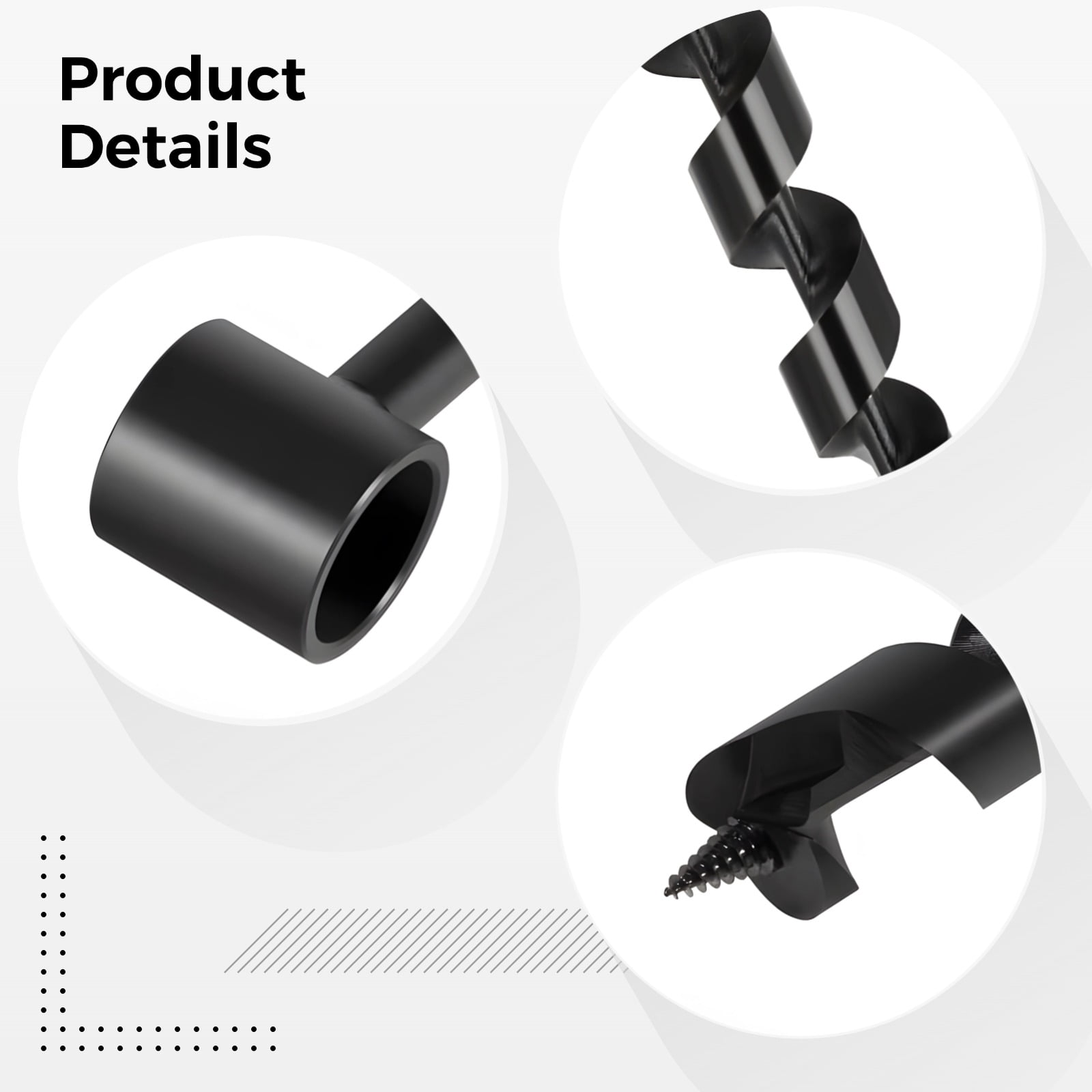 2PCS Hand Wood Auger Drill Bits, 0.75" & 1" Carbon Steel Manual Scotch Eye Augers, Bushcraft Camping Survival Hand Drill Tools for Woodworking, Emergency Shelter, Outdoor DIY Projects