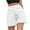 White, variant on Xugsiok Bermuda Jean Shorts for Women Trendy Casual Shorts Solid Color High Waist Casual Athletic Shorts with Pockets Summer Lightweight Loose Shorts for Summer Walking Running