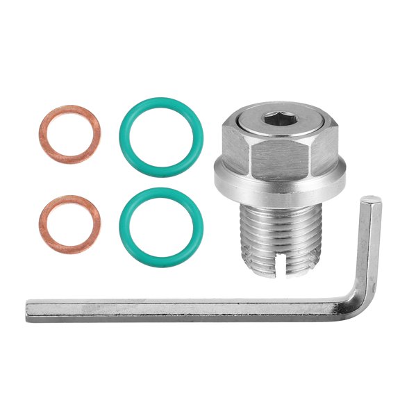 Unique Bargains 1 Set M14.1-1.25 x 15mm Oversize Piggyback Oil Drain Plug Self Tapping Oil Pan Thread Repair Kit for Car