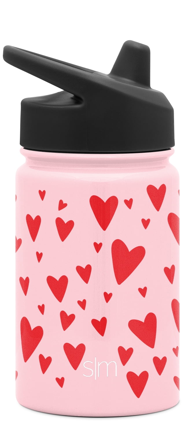 Simple modern water bottle for toddler girls personaliz pink cup