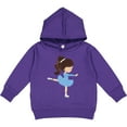 thumbnail image 2 of Inktastic Figure Skating, Ice Skating Girl, Brown Hair Toddler Hoodie, 2 of 4