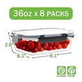 thumbnail image 2 of Contenedores para Almacenamiento de Alimentos HOMBERKING de Vidrio Borosilicato 36 oz Paquete de 8, 2 of 7