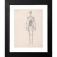 thumbnail image 2 of George Stubbs 19x24 Black Modern Framed Museum Art Print Titled - Human Figure, Anterior View (1795 to 1806), 2 of 5