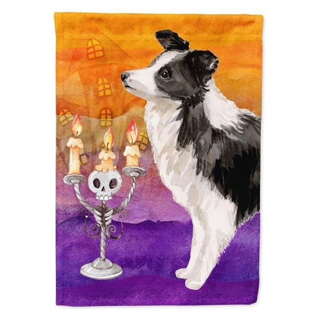 Carolines Treasures CK3207CHF Hallween Border Collie Flag Canvas House Size