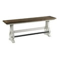 thumbnail image 2 of Intercon Backless Bench, Counter Height in Rustic White & French Oak, 2 of 3