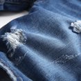 thumbnail image 3 of HOOMEUMY Men's Summer Slim Fit Stretch Ripped Distressed Denim Shorts Beach Straight Jean Shorts with Holes Blue XXL, 3 of 8