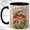 Black, variant on Frog Mushroom Coffee Mug, Garden Frog Mug, Ceramic 11 oz