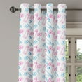 thumbnail image 2 of Ambesonne Cartoon Grommet Curtain, Milk Bottles Pacifiers Art, 50" x 108", White Pink Blue, 2 of 6