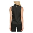 thumbnail image 2 of DKNY Womens Black Sleeveless Tie Neck Top Size: M, 2 of 4